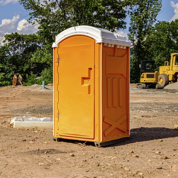 how often are the porta potties cleaned and serviced during a rental period in Sans Souci